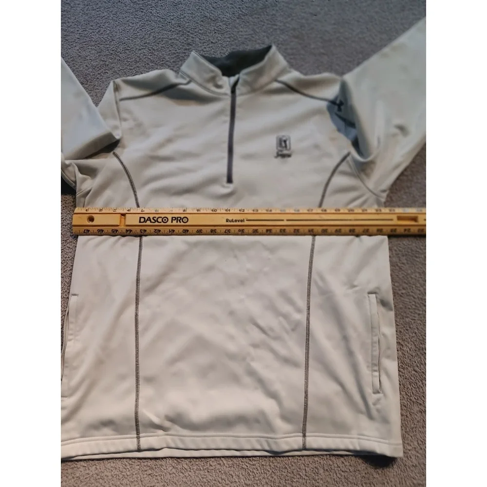 Under Armour TPC Sawgrass Quarter-Zip Pullover Men's Large LG Gray Fleece Golf L